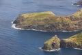 Azores coastline landscape with cliffs in Flores island. Portuga