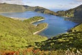 Azores landscape with lake. Lagoa do Fogo, Sao Miguel. Portugal