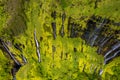 Azores scenic aerial drone landscape, Flores island