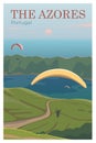 The Azores. Vector travel poster.