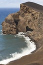 Azores volcanic coastline landscape in Faial island. Ponta dos Capelinhos