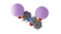 azorubine molecule, e122, molecular structure, isolated 3d model van der Waals Royalty Free Stock Photo
