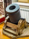 Bombard on a wooden carriage, an exhibit of the Azov Historical and Archaeological Museum