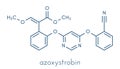 Azoxystrobin fungicide molecule. Skeletal formula