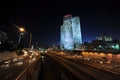 Azrieli Center at night in Tel Aviv Royalty Free Stock Photo