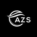 AZS letter logo design on black background. AZS creative circle letter logo concept. AZS letter design.AZS letter logo design on Royalty Free Stock Photo