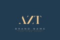 AZT abstract letter logo design Royalty Free Stock Photo