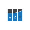 AZT letter logo design on black background. AZT creative initials letter logo concept. AZT letter design Royalty Free Stock Photo