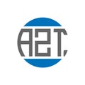 AZT letter logo design on white background. AZT creative initials circle logo concept. AZT letter design Royalty Free Stock Photo