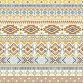 Aztec american indian pattern tribal ethnic motifs geometric seamless background. Royalty Free Stock Photo