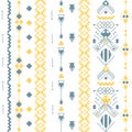 Aztec american indian pattern tribal ethnic motifs geometric vector background. Modern native american tribal motifs clothing Royalty Free Stock Photo