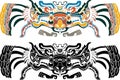 Aztec bird stencil wn two variants