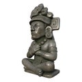 Aztec Chac Mool reproduction isolated over a white background Royalty Free Stock Photo