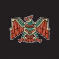 Aztec eagle hand drawn vector