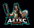 Aztec empire mascot logo design