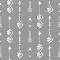 Aztec ethnic arrow ornament seamless vector pattern. Royalty Free Stock Photo