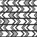 Aztec ethnic seamless pattern, tribal black and white background.