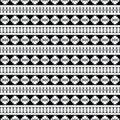 Aztec ethnic seamless stripe pattern vector illustration. Abstract tribal geometric art print. Folk American style. Royalty Free Stock Photo