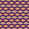 Aztec geometric seamless blue pattern pixel blocks shapes texture.