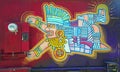 Aztec god mural