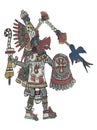 Aztec God Quetzalcoatl-Ehecatl, god of the Wind Royalty Free Stock Photo