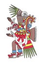 Aztec god Tezcatlipoca, the Smoking Mirror Royalty Free Stock Photo