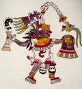 Aztec God Xolotl Quetzalcoatl. Codex Tudela