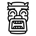 Aztec idol icon, outline style Royalty Free Stock Photo