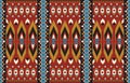 Folk ornamental textile seamless ikat elements Aztec design pattern