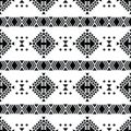 Aztec and Navajo tribal geometric background in vector style. Ethnic seamless stripe pattern. Royalty Free Stock Photo