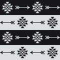 Aztec pattern in grey and black colors