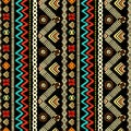 Aztec print. Mexican seamless pattern. Ethnic ornament. Tribal stripes texture. Ikat pattern. Folk background. African rug