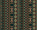 Aztec print. Mexican seamless pattern. Ethnic ornament. Tribal stripes texture. Ikat pattern. Folk background. African rug