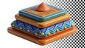 Aztec pyramid, ancient pyramid, mayan pyramid, historical architecture, step pyramid png transparent image Generative AI
