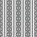 Aztec seamless ethnic pattern vector illustration. Pixel stripe style. Royalty Free Stock Photo