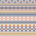 Aztec seamless pattern. Native american background. Stylish navajo fabric. Tribal geometric vector illustration. Ethnic decoration Royalty Free Stock Photo