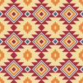 Aztec seamless pattern. Retro colors tribal vector seamless navajo pattern. Abstract geometric art print background.