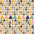 Aztec seamless pattern with triangles. Ethnic abstract geometric texture. Used for wallpaper, web page background, fabric, paper, Royalty Free Stock Photo