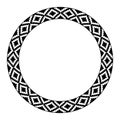 Aztec snake skin pattern, circle frame with serpent skin motive