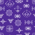 Aztec Style Ornament Seamless Pattern Background . Vector Royalty Free Stock Photo