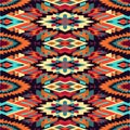 Aztec style seamless pattern. Tribal vector texture. Royalty Free Stock Photo