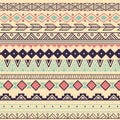 Aztec tribal pattern in stripes Royalty Free Stock Photo