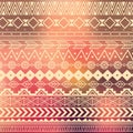 Aztec tribal pattern in stripes Royalty Free Stock Photo
