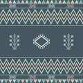 Aztec tribal seamless pattern with geometric shapes