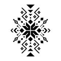 Aztec vector element, ethnic ornament.