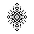 Aztec vector element, ethnic ornament.