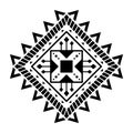 Aztec vector element, ethnic ornament.