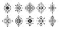 Aztec vector elements, ethnic ornaments. Royalty Free Stock Photo