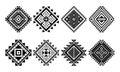 Aztec vector elements, ethnic ornaments.