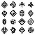 Aztec vector elements, ethnic ornaments.